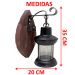 Luminária Luz De Parede Arandela Colonial Retro Vintage 35cm