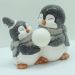 Luminária Natalino Enfeite Pinguins Nevado Decoração Luz LED