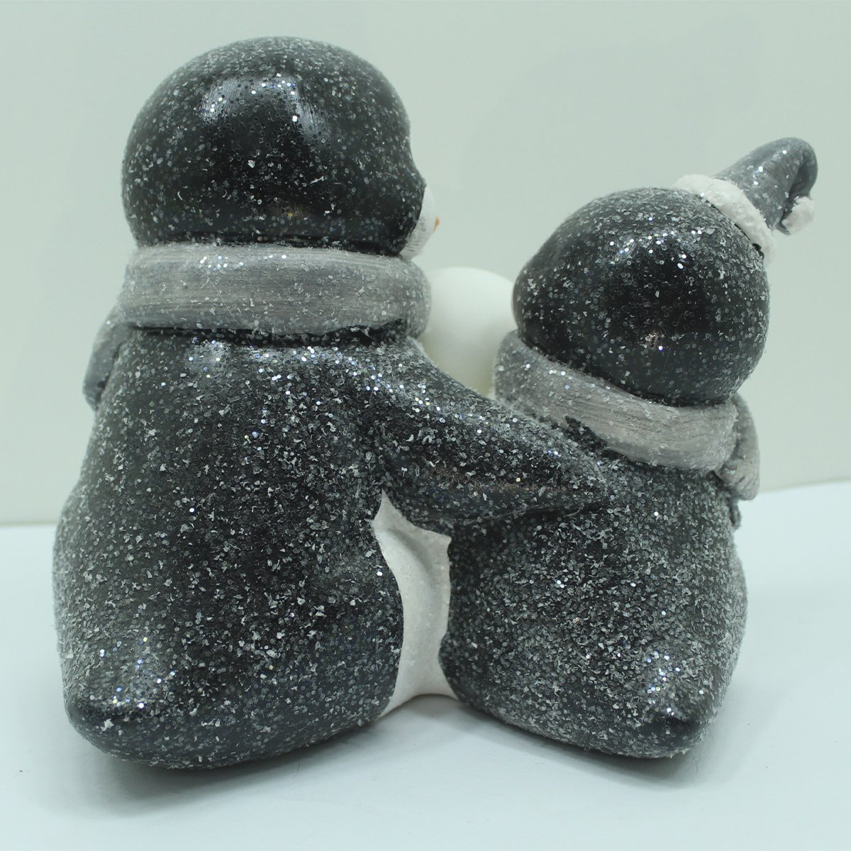 Luminária Natalino Enfeite Pinguins Nevado Decoração Luz LED