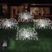 Luminária Solar Decoração LEDs Branco Fogos Artifício Jardim