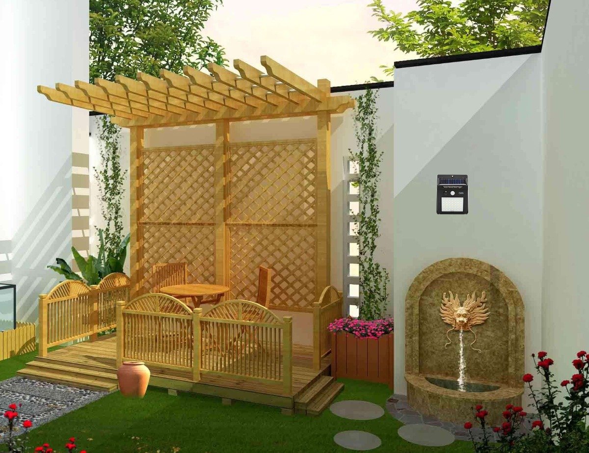 Luminária Solar LED 10W Bateria Luz Recarregável Jardim