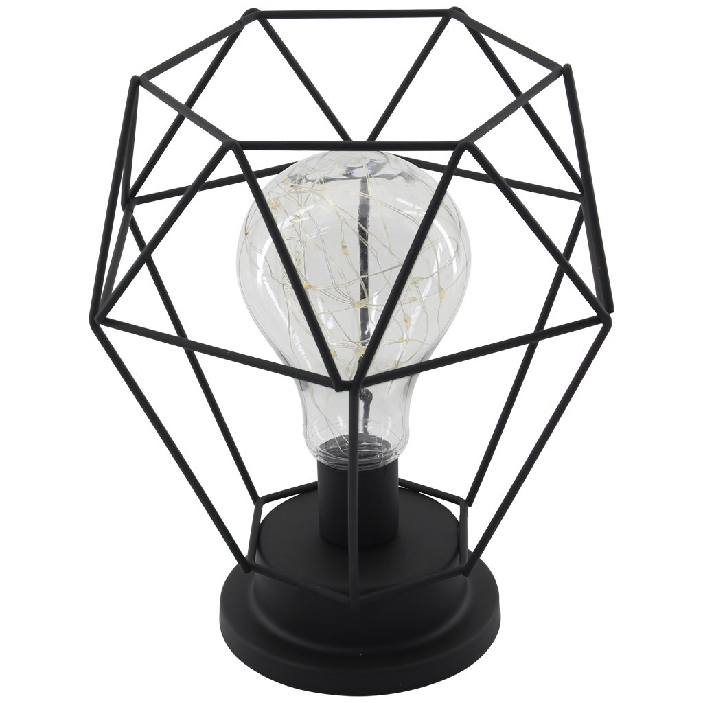 Luminária Vintage Decoração Industrial Luz De Led Amarela