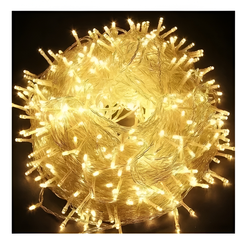Mangueira De Pisca 280 Led Luzes Natal Lâmpadas Amarelo 3x3m