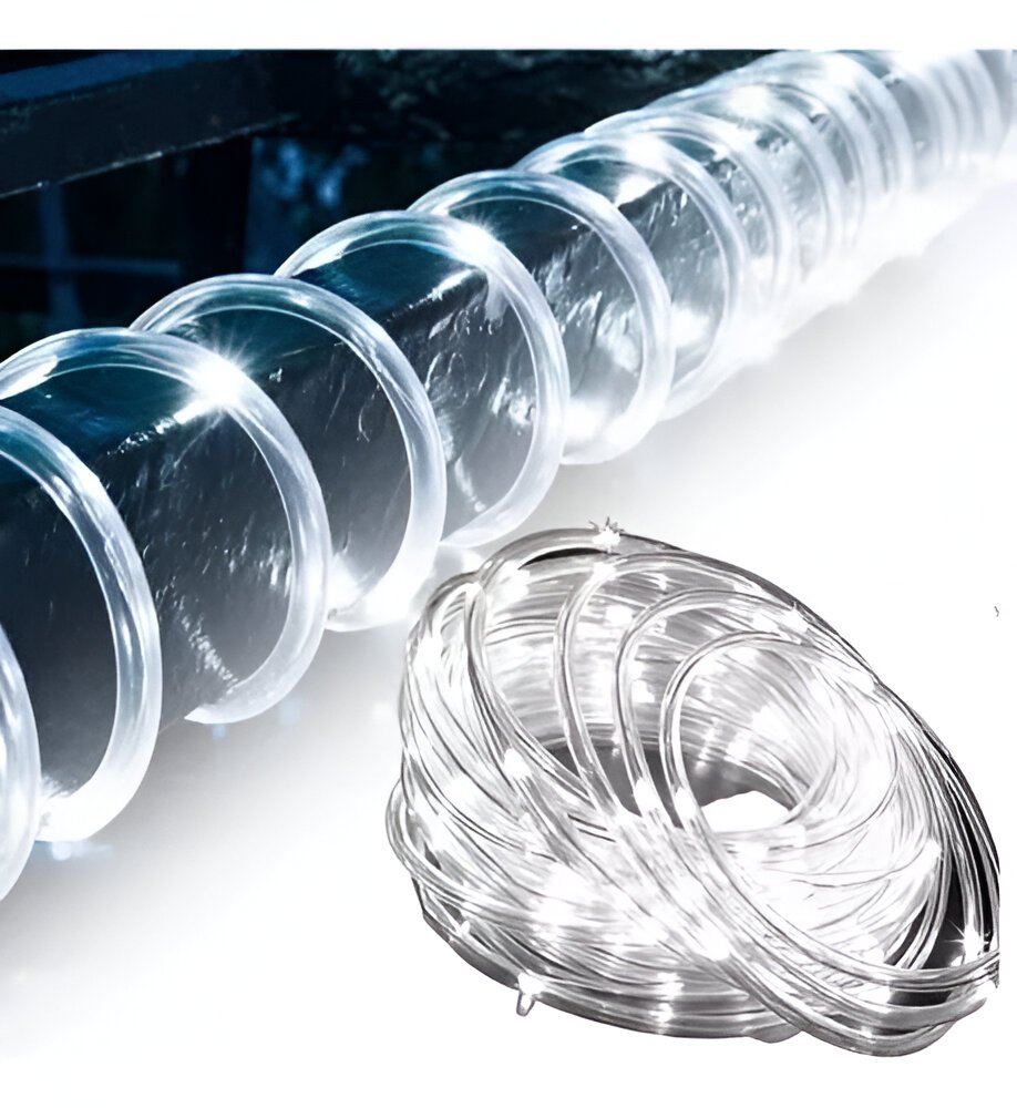 Mangueira De Pisca Led Luzes Fria 8 Funções Branco 10m 220v