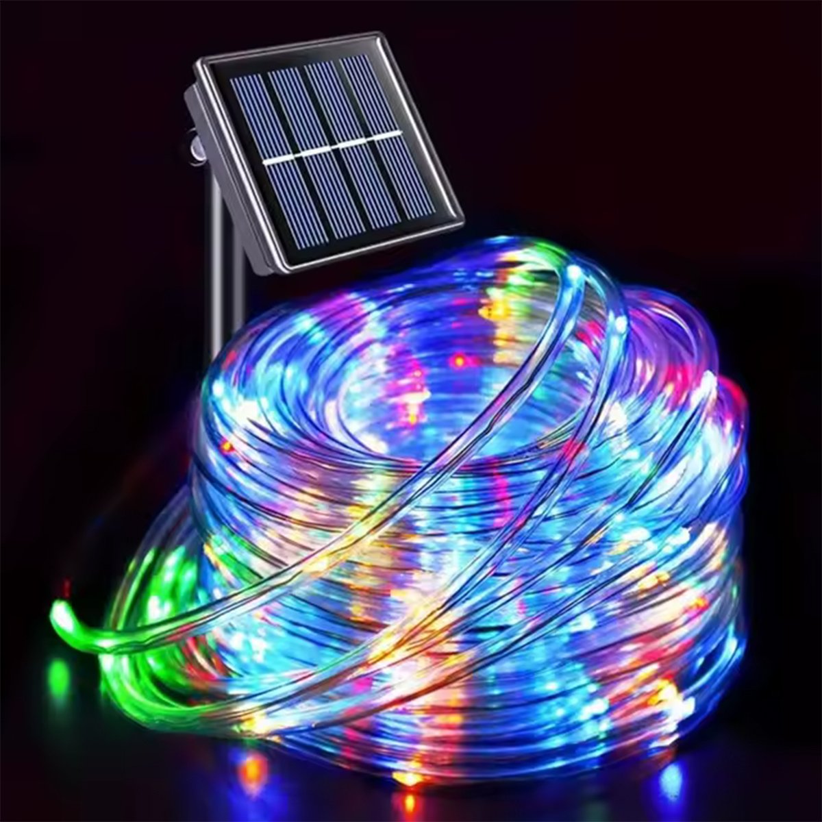 Mangueira Pisca Solar Natal 100 Lâmpadas LEDs Colorido 10M