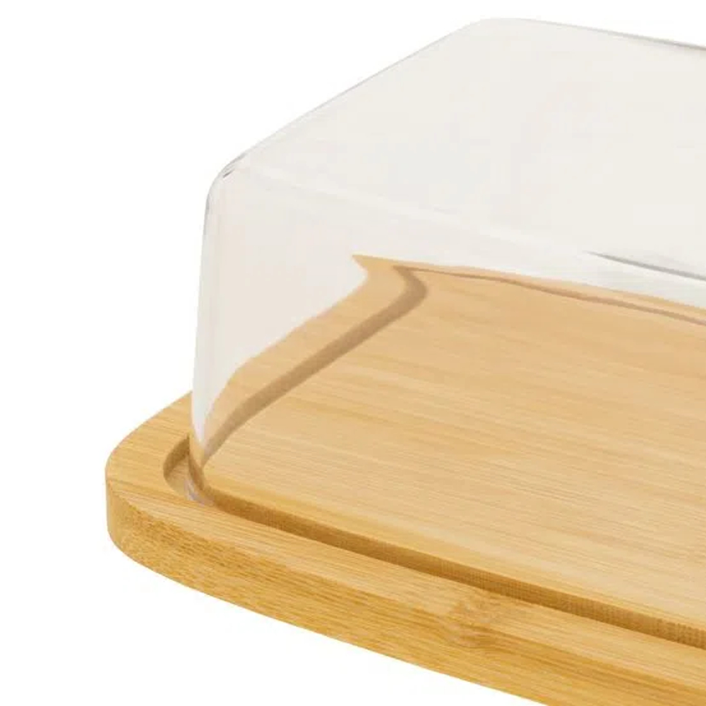 Manteigueira Bambu Ecokitchen com Tampa Acrílica 