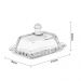 Manteigueira de Vidro Cristal com Tampa Mesa Posta 14cm 