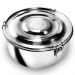 Marmita Redonda Inox Grande 16cm com Trava 