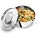 Marmita Redonda Inox Grande 16cm com Trava 