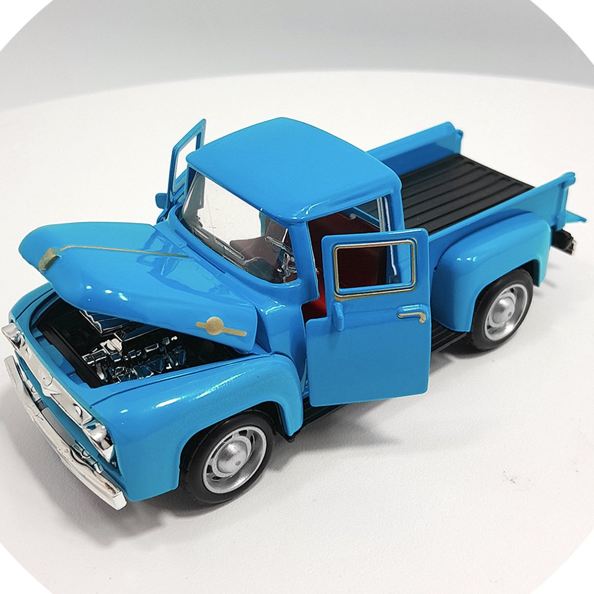 Miniatura Carrinho Camionete Pickup F-100 Metal Colecionável Azul
