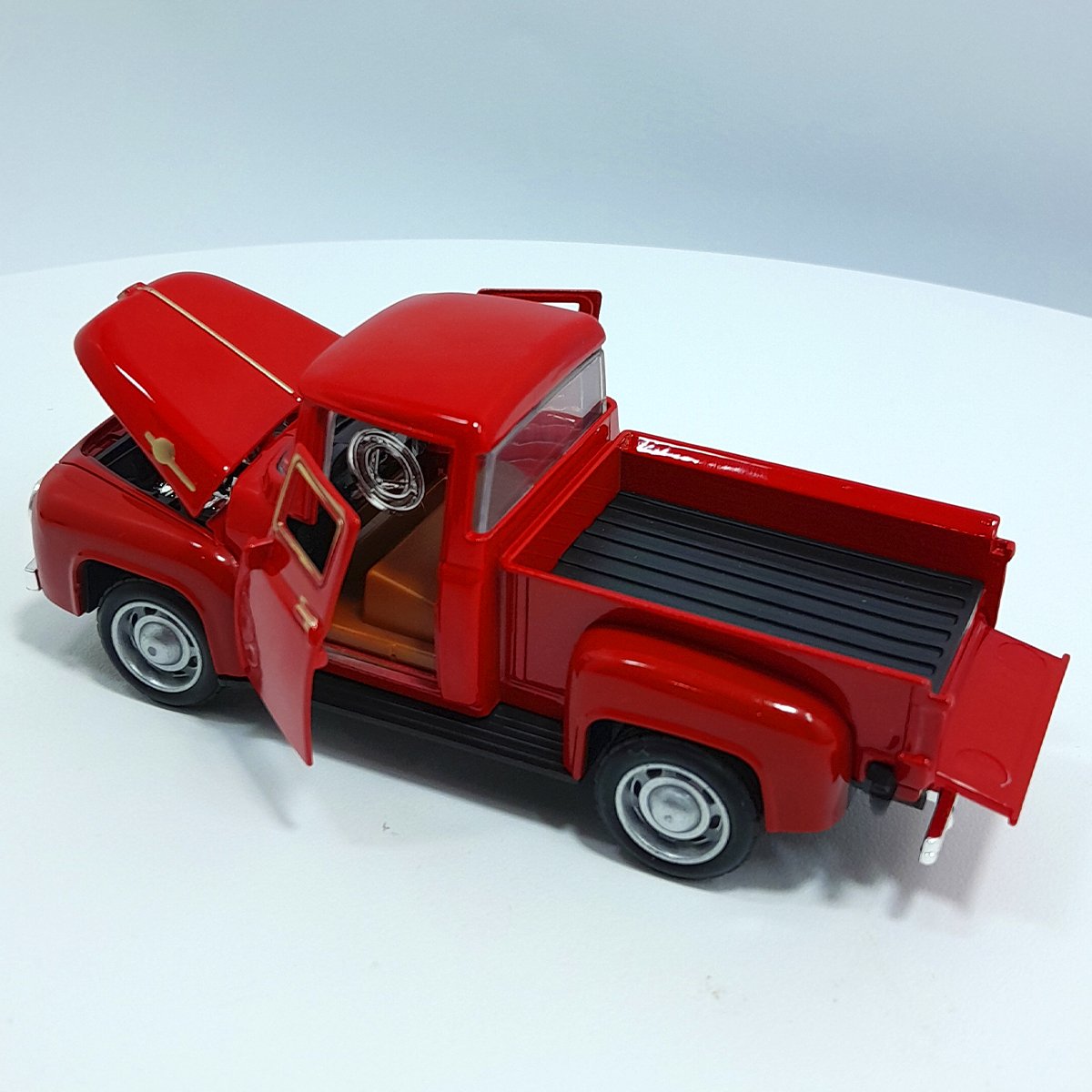 Miniatura Carrinho Camionete Pickup F-100 Metal Colecionável Vermelho