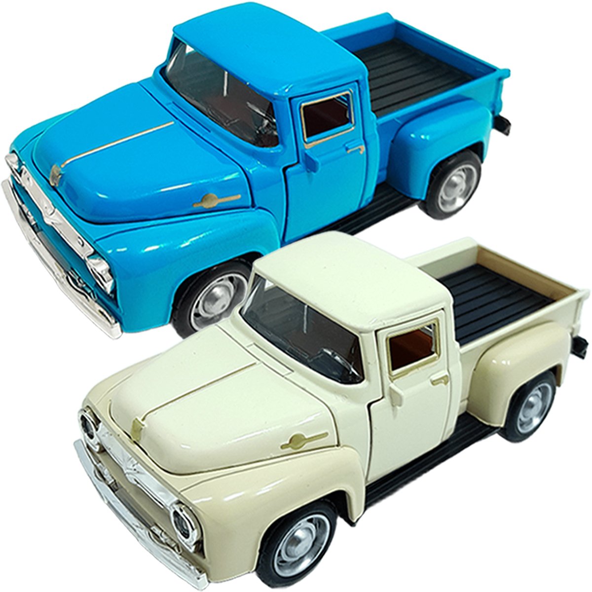 Miniaturas Carrinho Colecionável Pickup F-100 Metal Kit 2pçs