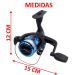 Molinete Carretilha Para Vara De Pesca 3 Rolamentos Retrátil Azul