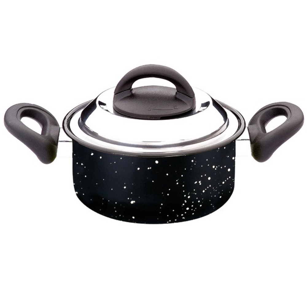 Panela Esmaltada 16cm com Tampa em Inox 