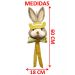 Pendente Coelho De Páscoa Artesanal Decoração Amarelo 60cm