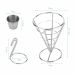 Petisqueira com Suporte para Molhos Cone Inox 