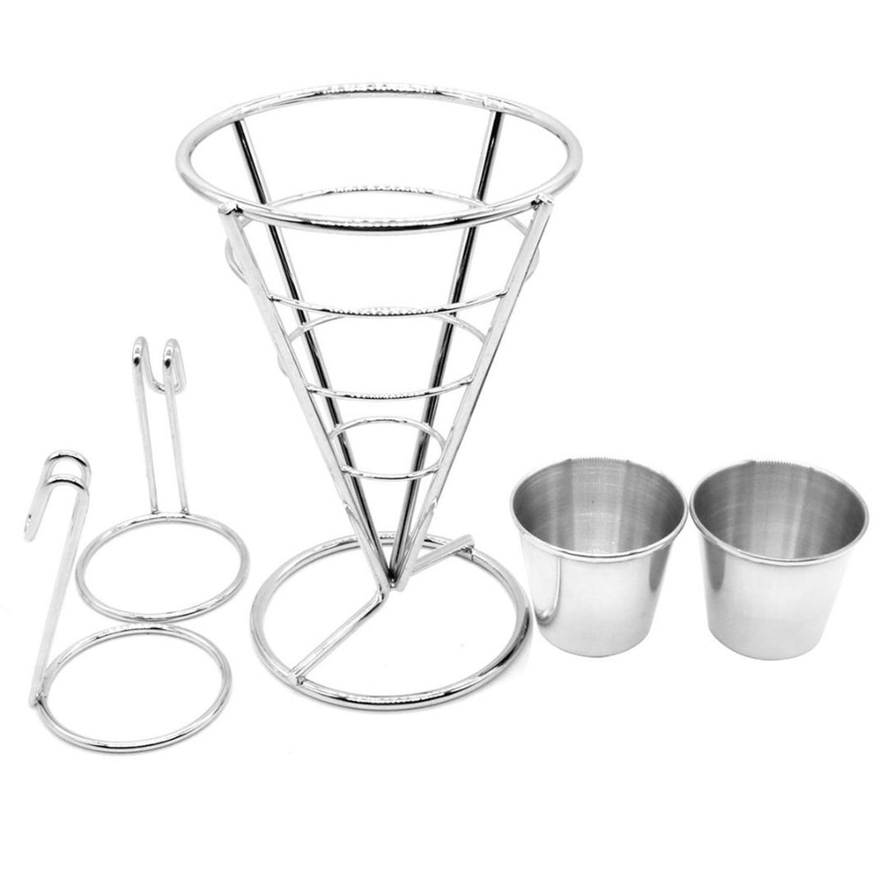 Petisqueira com Suporte para Molhos Cone Inox 