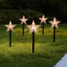 Pisca 5 Estrela LEDs Solar Amarelo Jardim Noel Natal De 2,5M