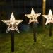 Pisca 5 Estrela LEDs Solar Amarelo Jardim Noel Natal De 2,5M
