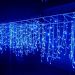 Pisca Cascata 320 LEDs Azul Natal Fio Branco De 3x2M E 220v