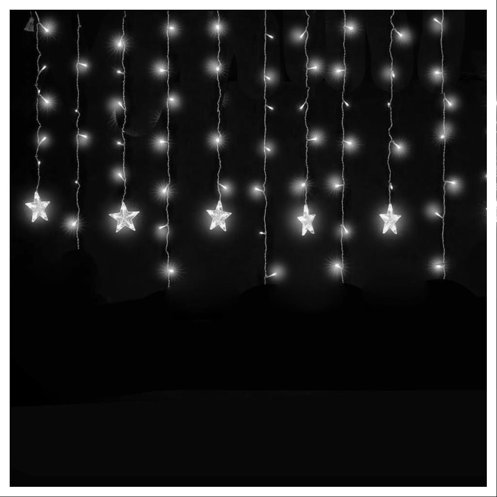 Pisca Cascata 405 LED Estrela Luz Branca 10 Metros 220v