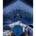 Pisca Cascata Azul 288 Lâmpadas Leds 8 Funções 4 Metros 220v