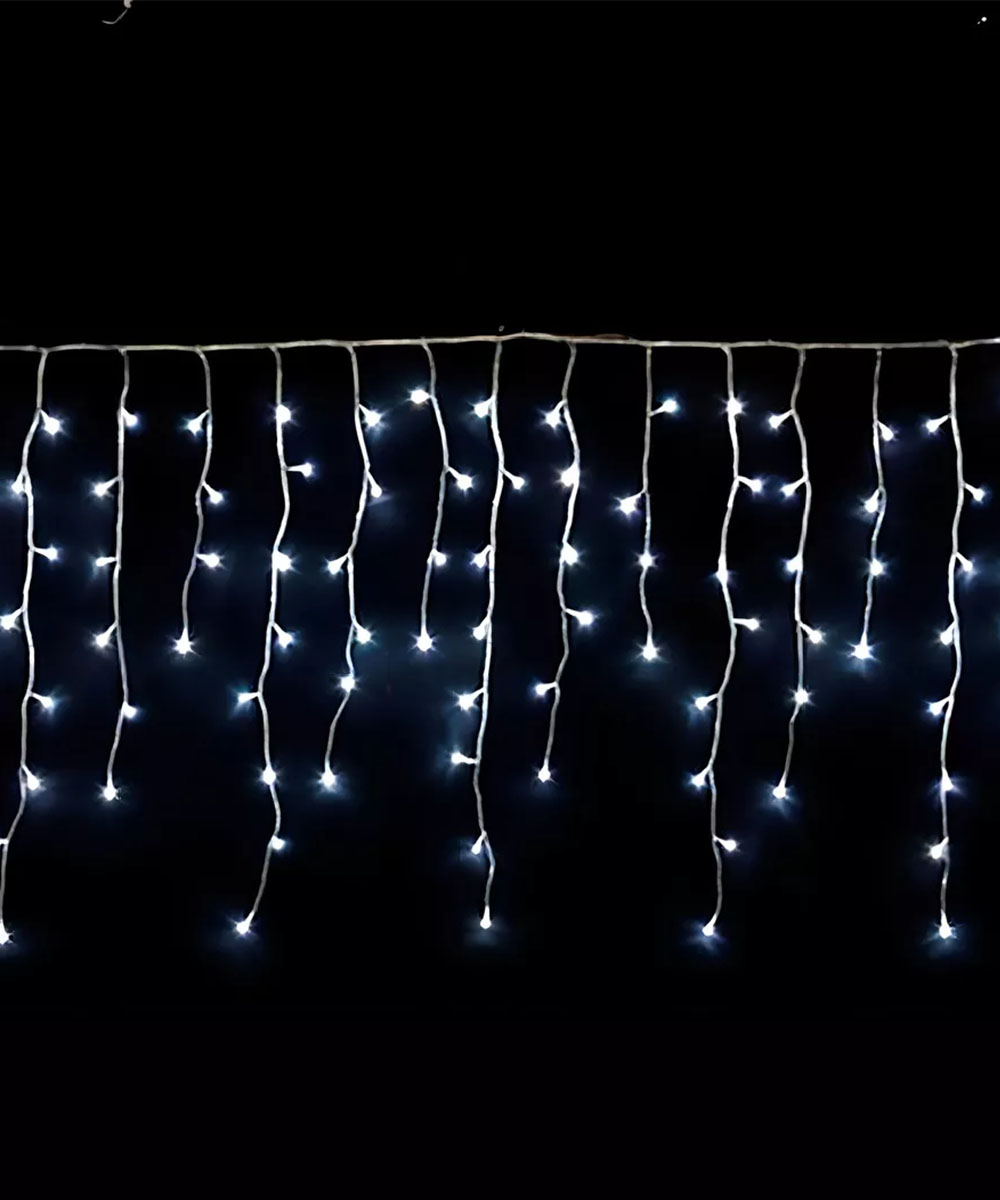 Pisca Cascata Azul 288 Lâmpadas Leds 8 Funções 4 Metros 220v