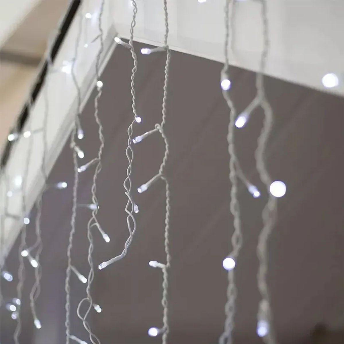 Pisca Cascata Cortina Natal 780 LEDs Luz Branca De 5x3m 220V