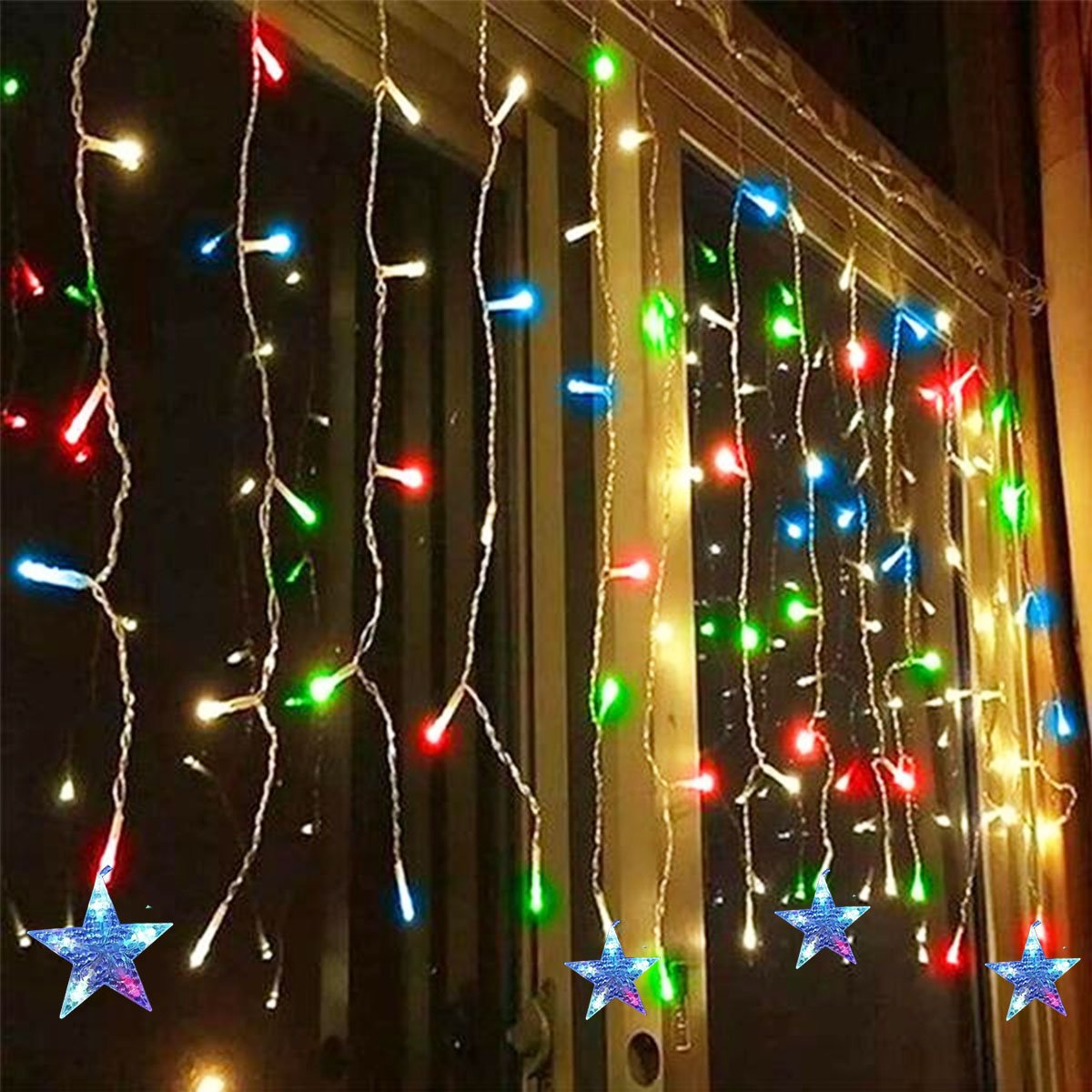 Pisca Cascata De Natal 600 Lâmpadas LEDs Colorido 15M 220v