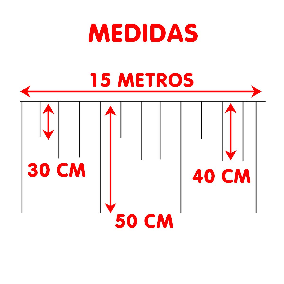 Pisca Cascata De Natal 600 Lâmpadas LEDs Colorido 15M 220v