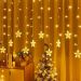 Pisca Cascata Estrelas 405 LEDs Amarelo Fio Branco 10M 220v