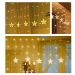 Pisca Cascata Estrelas 405 LEDs Amarelo Fio Branco 10M 220v
