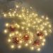 Pisca Cascata Flocos Natal 80 Lâmpadas LEDs Amarelo 3M 220v