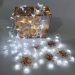 Pisca Cascata Flocos Natal 80 Lâmpadas LEDs Branco 3M 220v
