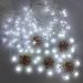 Pisca Cascata Flocos Natal 80 Lâmpadas LEDs Branco 3M 220v