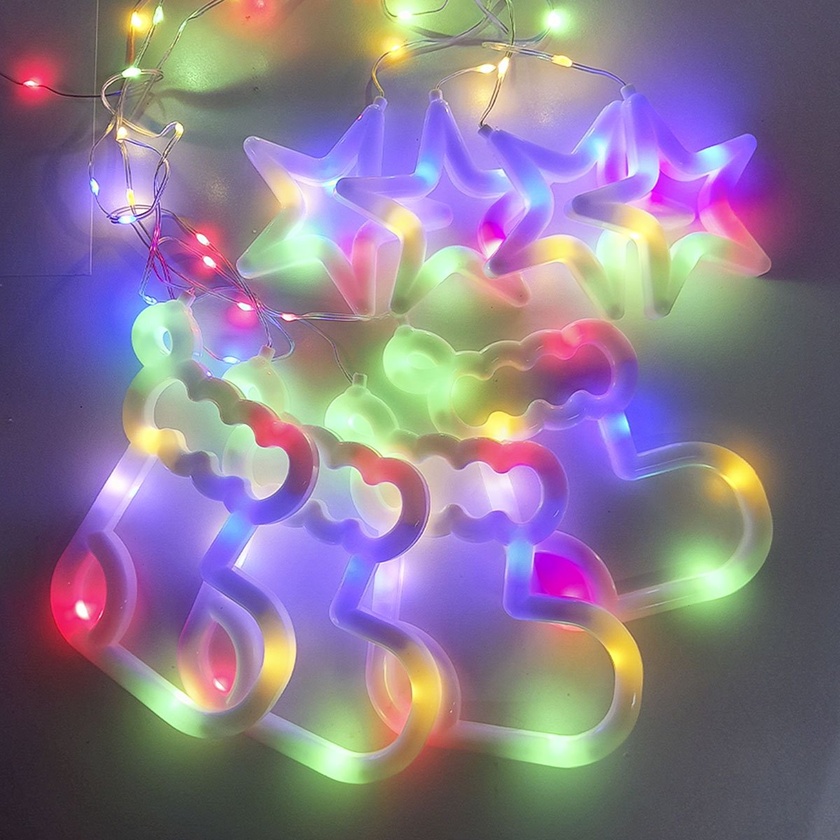 Pisca Cascata Meia Bota Natal 95 LEDs Colorido 3M 110v-220v