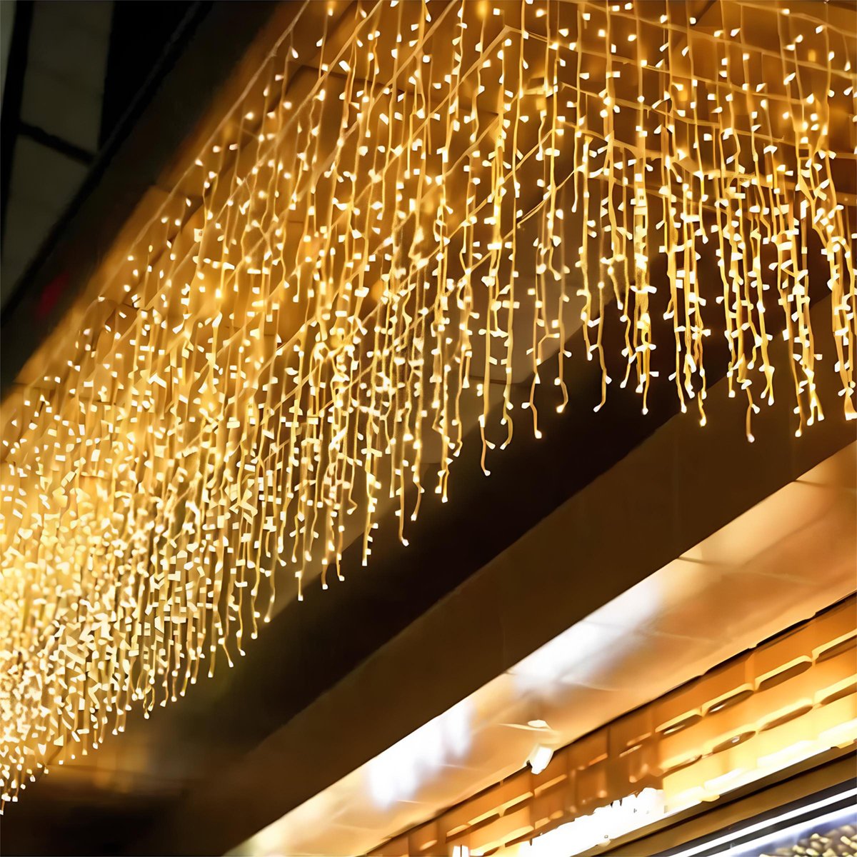 Pisca Cascata Natal Amarelo 500 Lâmpadas Leds 220v 8 Funções