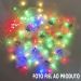 Pisca Cascata Noel Árvore Natal LEDs Colorido 3,5M 110v-220v