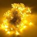 Pisca Cordão 100 Lâmpadas LED Amarelo Fio Branco De 220v 10M