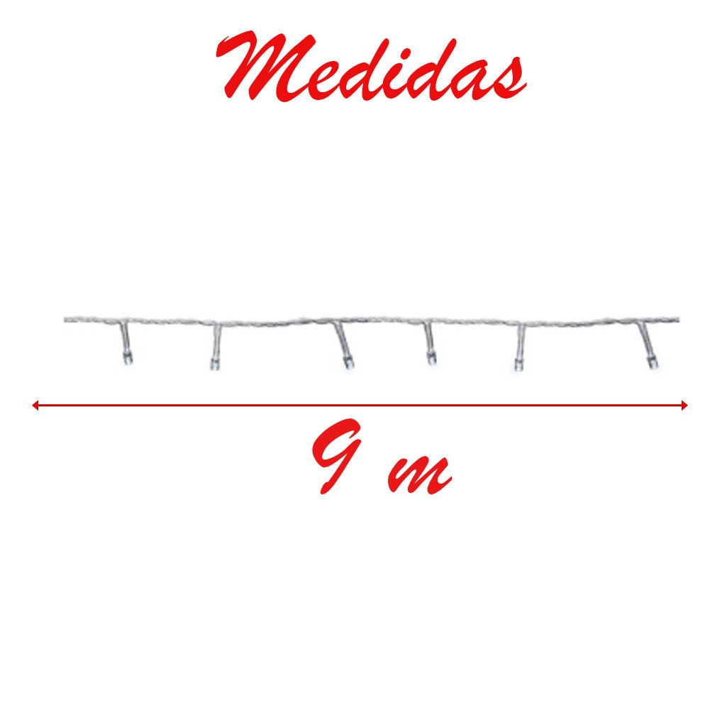 Pisca Cordão 100 Luzes Rosa LED 8 Funções 9 Metros 220v