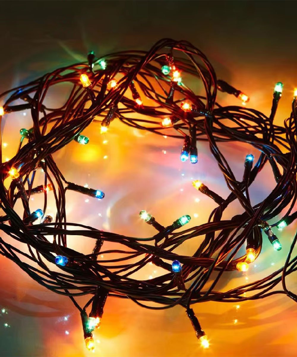 Pisca Cordão 100 Micro-Lâmpadas LED Colorido 8 Funções 3,6M