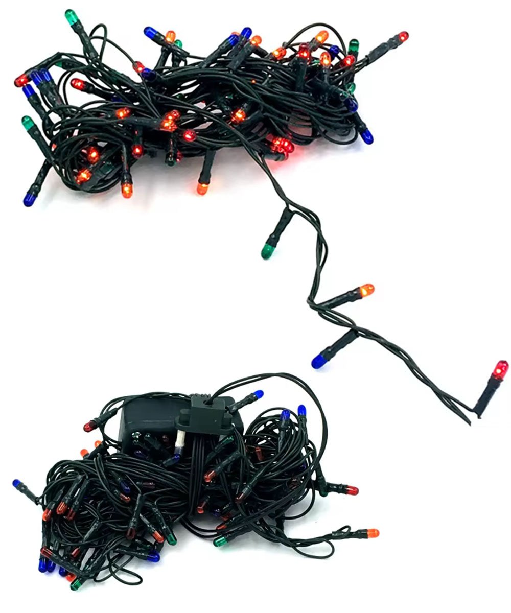 Pisca Cordão 100 Micro-Lâmpadas LED Colorido 8 Funções 3,6M