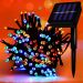 Pisca Cordão 300 Lâmpadas Solar LED Colorido De Natal De 30m