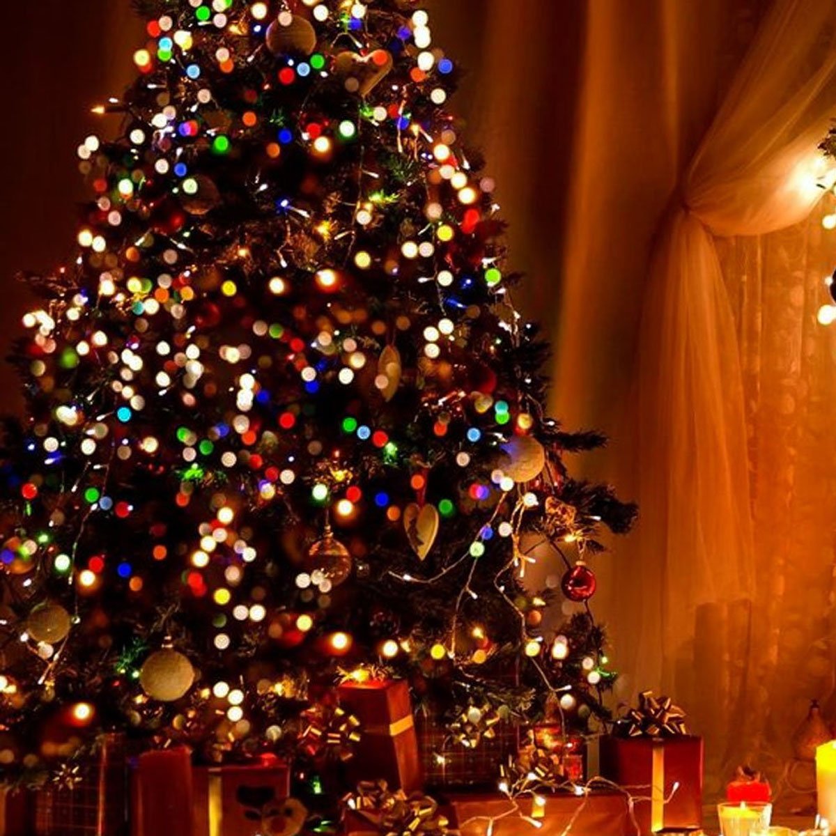 Pisca Cordão 300 Lâmpadas Solar LED Colorido De Natal De 30m