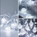 Pisca Cordão Bolinhas Solar Externo Jardim 5M 20LEDs Branco