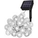 Pisca Cordão Bolinhas Solar Externo Jardim 5M 20LEDs Branco