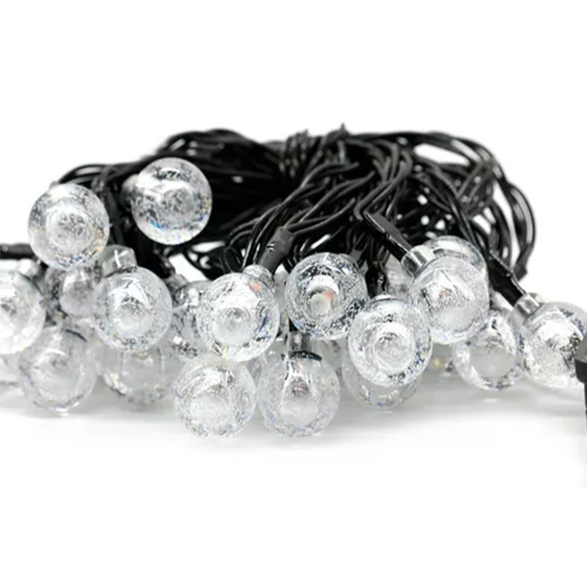 Pisca Cordão Bolinhas Solar Externo Jardim 5M 20LEDs Branco