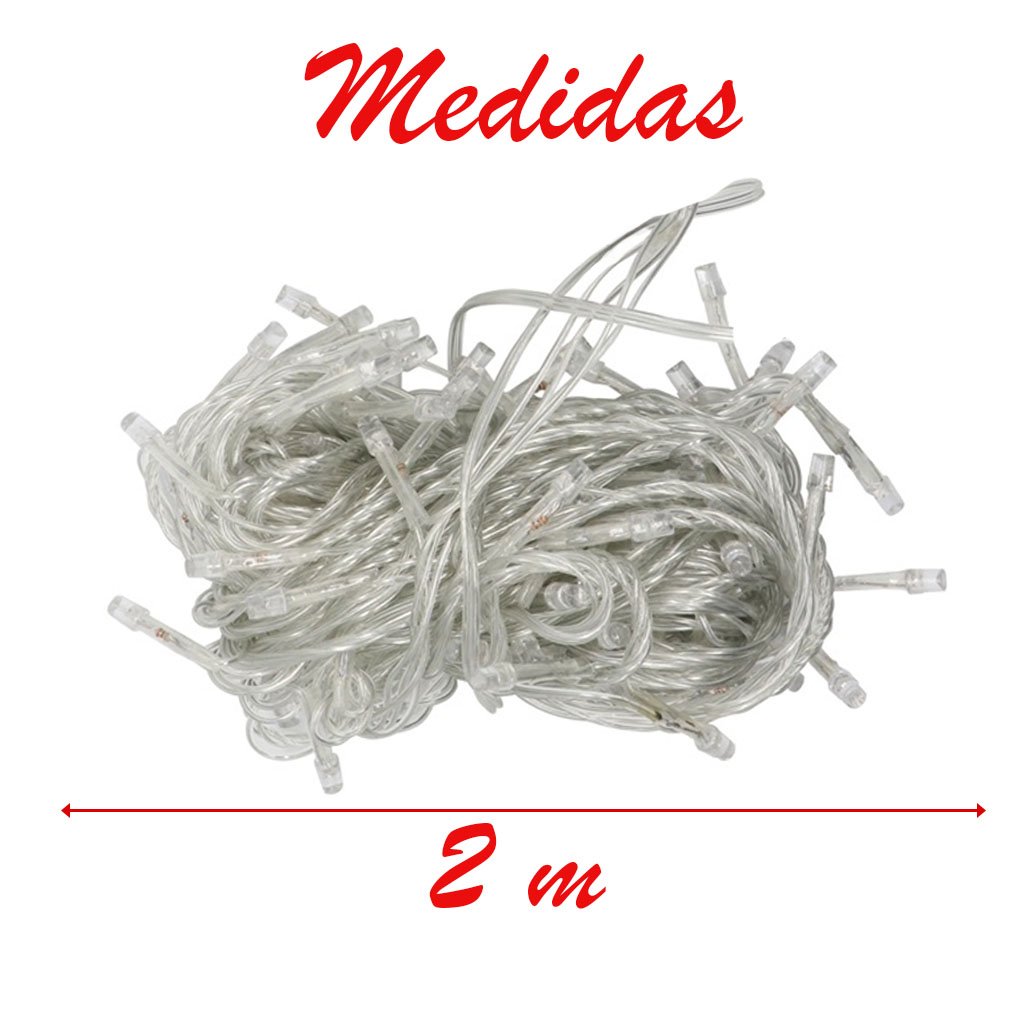 Pisca Cordão De Luz Fio de Luzes Led Colorido 2 Metros