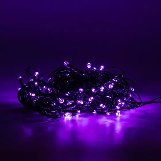 Pisca Cordão De Luz Fio de Luzes Led Roxo 17 Metros 220v