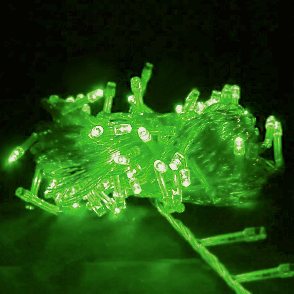 Pisca Cordão De Luz Fio de Luzes Led Verde 10 Metros 220v